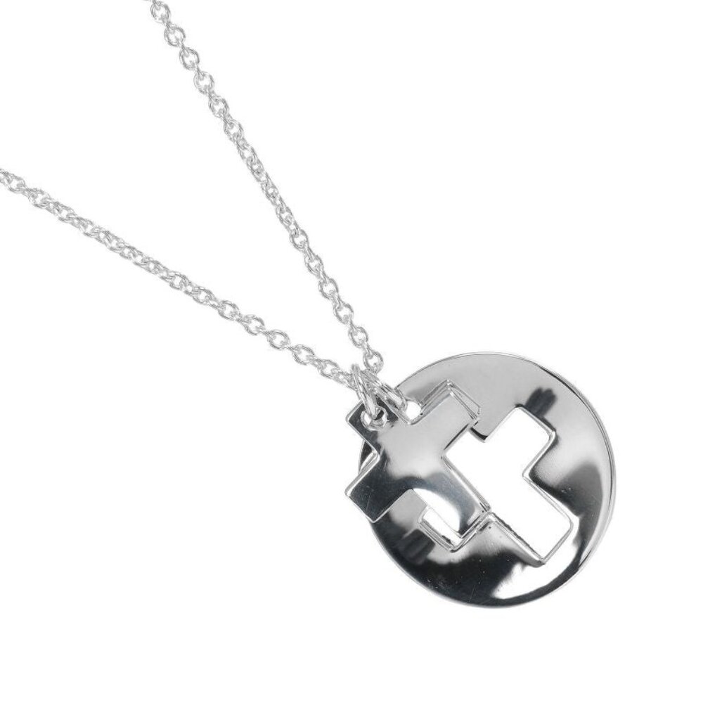 Tiffany & Co Stencil Cross Silver 925 3.18 g Necklace - Picture 1 of 7